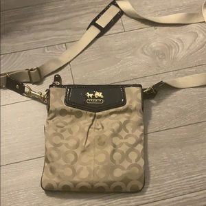 Tan Coach crossbody